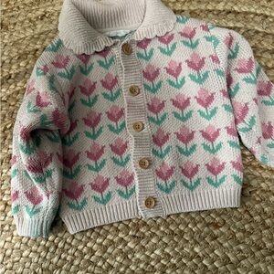 Primark Tulip Floral Knit Kids Jacket